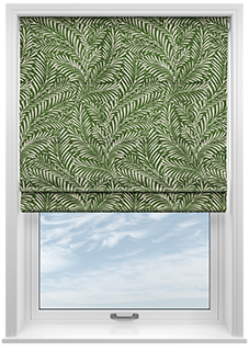 Acoustic Velvet, Leaf Green - Motorised Roman Blind